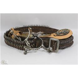 BULLET BELT, HARNESS DECORATION, 3 SETS OF SPURS