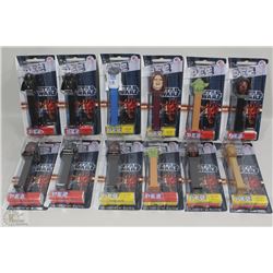 12 NEW COLLECTOR STAR WARS PEZ DISPENSERS