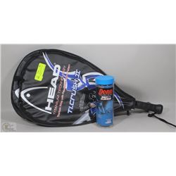 PAIR OF NEW HEAD RACQUETBALL RACQUETS AND BALLS