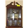 Image 1 : WOOD AND GLASS HANGING DISPLAY CASE FILLED WITH