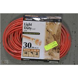 30 METER LIGHT DUTY EXTENSION CORD 16 GAUGE 10 AMP