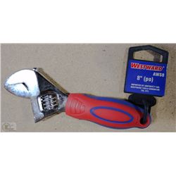 WESTWARD 8" ADJUSTABLE WRENCH