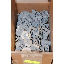 9 BOXES OF MOUNTING CLAMPS
