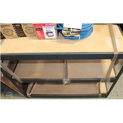 GREY METAL SHELVING UNIT