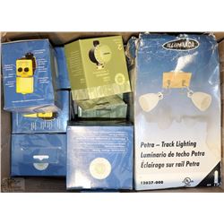 BOX WITH WATER TIMERS AND PETRA-TRACK LIGHTING