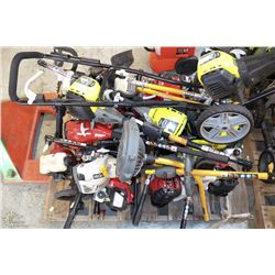 PALLET OF AS IS GAS TRIMMERS RYOBI + TORO
