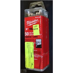 50 MILWAUKEE 6" SUPER SAWZALL BLADES