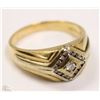 Image 1 : MEN'S GOLD DIAMOND RING - ONE CENTER DIAMOND