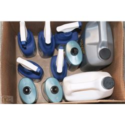BOX OF ASSORTED CLEANING SOLUTIONS