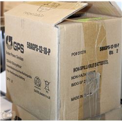 2 BOXES OF 12 VOLT 18 HOUR RECHARGABLE BATTERIES