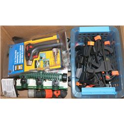 BOX OF CLAMPS SOLDERING TIP AND HOSE ATTACHMENTS