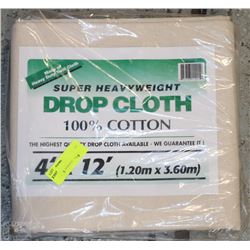 SUPER HEAVY WEIGHT COTTON DROP CLOTH 4'X12'