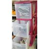 Image 1 : STERLITE 3 DRAWER STORAGE ORGANIZER WITH CONTENTS