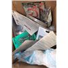 Image 1 : BOX OF ASSORTED HOUSEHOLD HARDWARE, HOOKS, MORE