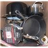 Image 1 : BOX OF POTS AND PANS