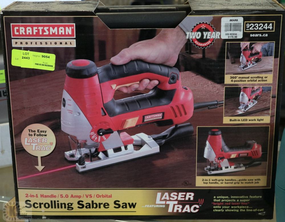 CRAFTSMAN SCROLLING SABRE SAW WITH LASER TRAC