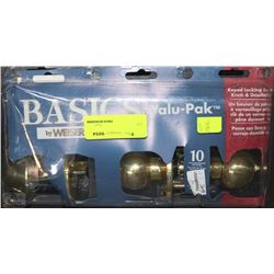 WEISER LOCK KEYED LOCKING DOOR KNOB+DEAD BOLT