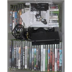 TOTE WITH XBOX AND XBOX 360 GAMES, MP3 PLAYER, ETC