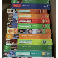BOX OF FOOD NETWORK COOKING DVD'S