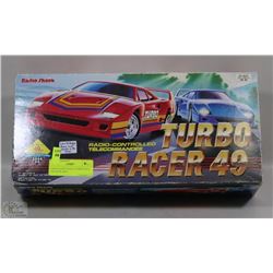 LARGE RADIO SHACK TURBO RACE CAR WITH  BOX