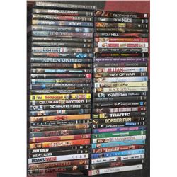 FLAT OF 64  ASSORTED DVD'S- AS THEY COME