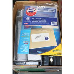 BOX OF NEW OFFICE SUPPLIES ON CHOICE