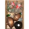Image 1 : BOX WITH COLLECTIBLE COCA COLA BOTTLES, COPPER