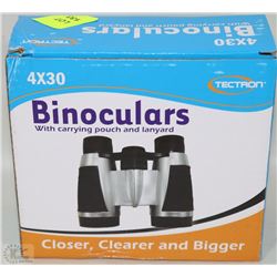 NEW 4 X 30 BINOCULARS WITH CASE
