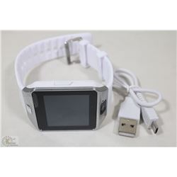 NEW STAINLESS STEEL WITH WHITE BAND BLUE TOOTH