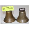 Image 1 : 2  ALL ORIGINAL ANTIQUE SLEIGH BELLS