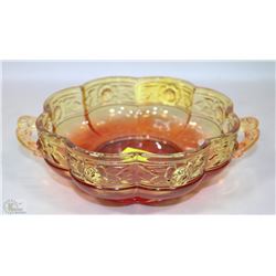 DEPRESSIOON GLASS FOOTED BOWL