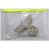 Image 1 : GERMAN NAZI EAGLE HAT PIN MARKED "A" ON BACK
