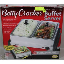 BETTY CROCKER STAINLESS STEEL BUFFET SERVER