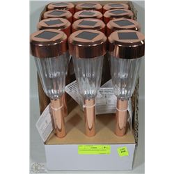 12 COPPER SOLAR STAKE LIGHTS