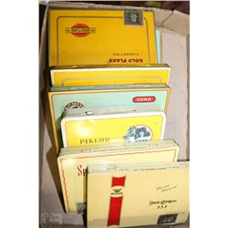 VINTAGE CIGARETTE TINS INCL SPORTSMAN, PLAYERS AND