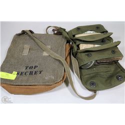 2PC VINTAGE MILITARY ACCESSORIES INC "TOP SECRET"