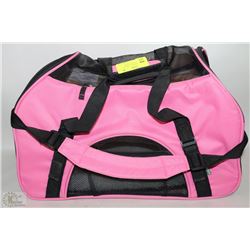 PINK SMALL ANIMAL CARRIER SOFTSHELL WITH SHOULDER
