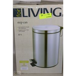 12 LITRE STEP GARBAGE CAN