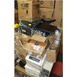 PALLET OF COMPUTER TOWERS, PRINTERS, PROGRAMS ETC