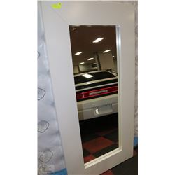 WHITE FRAMED MIRROR 75" X 37"