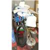 Image 1 : METAL CART WITH ASSORTED ITEMS INCL NEW 750KG BAGS