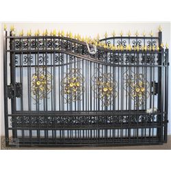 20' HEAVY DUTY BI-PARTING WROUGHT IRON DRIVEWAY