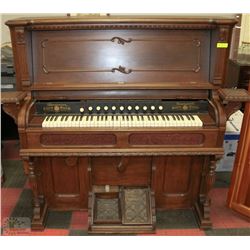 HANDCARVED DOMINION PUMP ORGAN/PIANO MADE IN