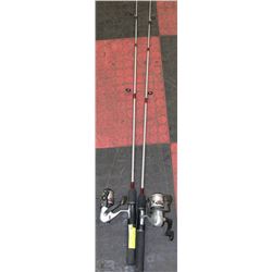 TWO ZEBCO FISHING RODS & REELS