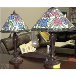 TWO DECORATIVE REPRODUCTION TIFFANY LOOK ALIKE