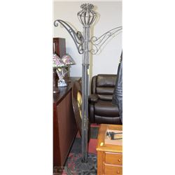 RARE LARGE WROUGHT IRON HANGING BASKET STAND