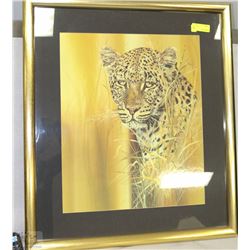 ESTATE FRAMED CHEETAH PICTURE 28"X33"