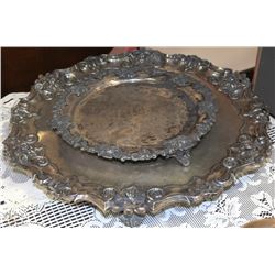 LOT OF 2 PRINCESS PLATES TRIPLE PLATED SILVER