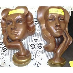 TWO FACE CERAMIC WALL HANGINGS