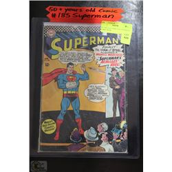 50+ YRS OLD COMIC #185 SUPERMAN COMIC BOOK